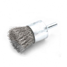 Factory Price Stainless Crimped Wire Solid Polishing End Brush